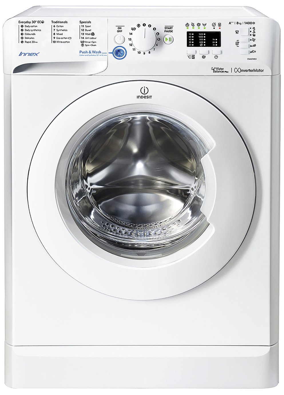 Indesit BWC61452SUK Innex A+ Rated 6Kg 1400 RPM Washing Machine Silver New